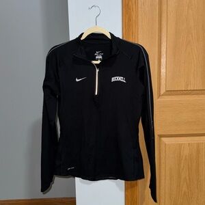 Nike Dri-Fit Bucknell University Black Quarter Zip Pullover Women’s Size Medium